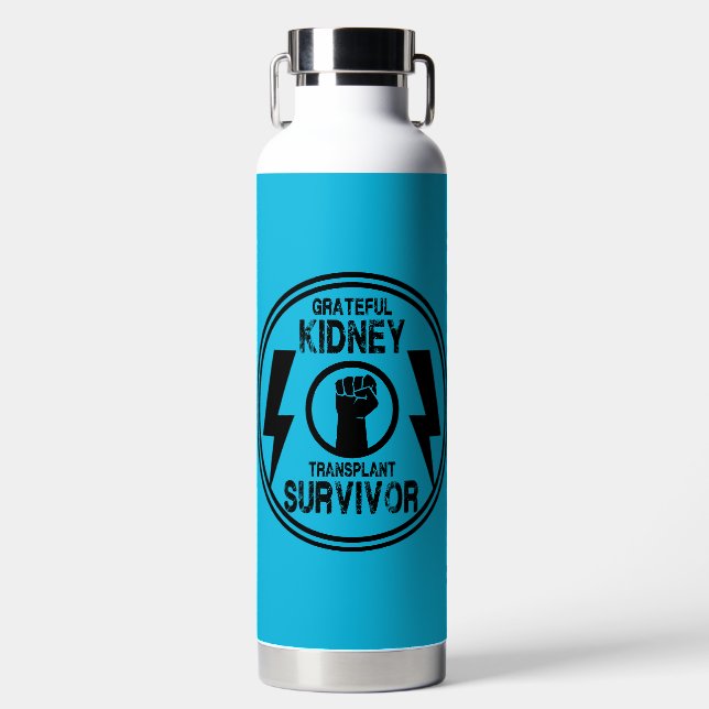 Kidney Transplant Survivor Water Bottle (Front)