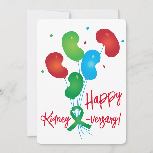 Kidney-versary Customisable Party Invitation  (Front)