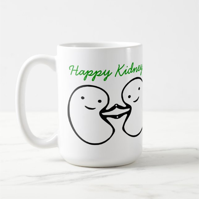 Kidney Wishes Happy Kidneys Mug (Left)