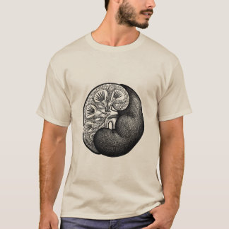 Kidney Yin Yang - surreal paisley anatomy T-Shirt