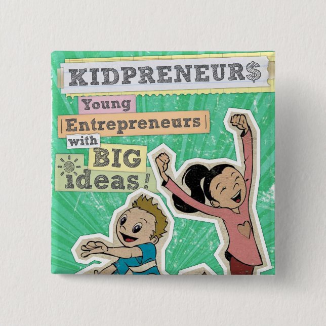 KIDPRENEURS 15 CM SQUARE BADGE (Front)