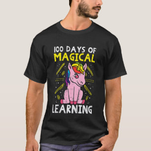 Kids 100 Days Magical Learning Unicorn 100th Day S T-Shirt