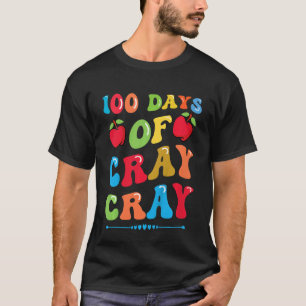 Kids 100 Days of Cray Cray - Apples and Books T-Shirt