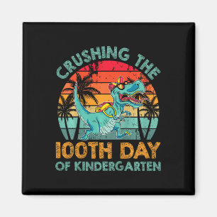 Kids 100 Days Of Kindergarten Crushing 100th Day O Magnet