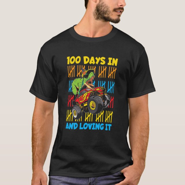 Kids 100 Days Of School And Loving It Boys 100th D T-Shirt (Front)