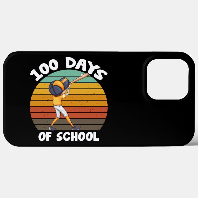 Kids 100 Days Of School Boys 100th Day Baseball Case-Mate iPhone Case (Back (Horizontal))