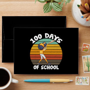 Kids 100 Days Of School Boys 100th Day Baseball Envelope