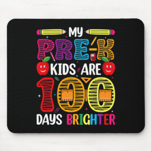Kids 100 Days Of School Teacher Student Mouse Pad