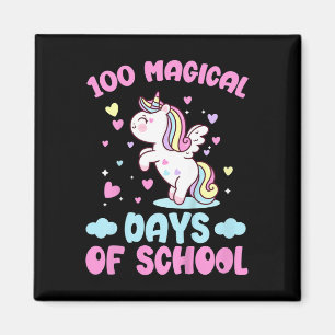 Kids 100 Magical Days Of School Girls 100th Day Of Magnet