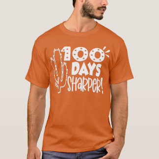 Kids 100th Day of School 100 Days Sharper Cactus T-Shirt