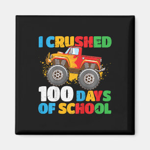 Kids 100th Day Of School Boys I Crushed 100 Days O Magnet