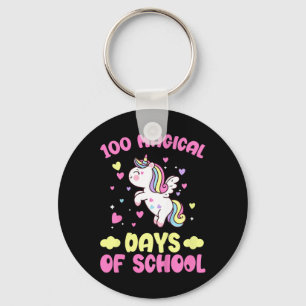 Kids 100th Day Of School Girls 100 Magical Days Of Key Ring