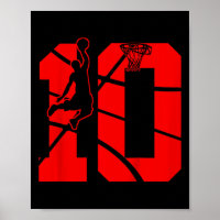 Kids 10 Year Old 10th Basketball Birthday PartyThe
