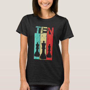 Kids 10 Year Old Chess Player Birthday Boy Girl 10 T-Shirt