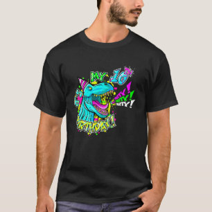 Kids 10 Year Old TRex Birthday Party Kids  Dinosau T-Shirt