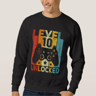 Kids 10 Years Old Boy Girl 2012 Birthday Level 10  Sweatshirt