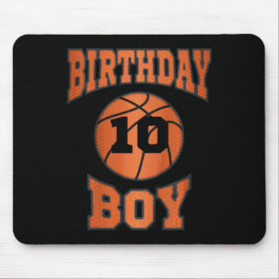 Kids 10th 10 Ten Years Old Happy Birthday Boy Bysk Mouse Pad