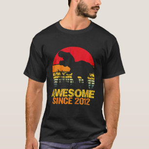 Kids 10th Birthday Boy Dinosaur 10 Year Old Awesom T-Shirt