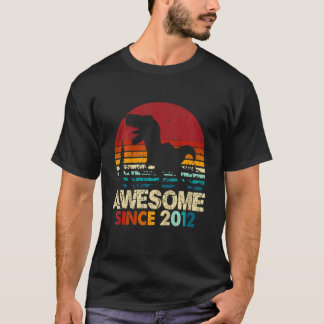 Kids 10th Birthday Boy Dinosaur Rex Awesome 2012 1 T-Shirt