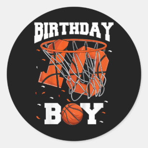 Kids 10th Birthday Bysketbyll Kids  Classic Round Sticker