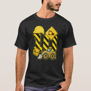 Kids 10th Birthday Digger 10 Years Builder Excava T-Shirt