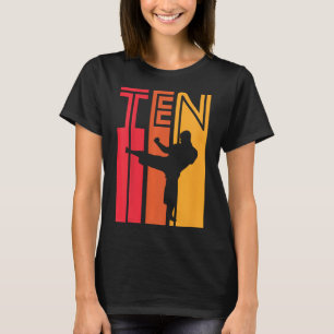 Kids 10th Birthday Gift Karate Retro Taekwondo Mar T-Shirt