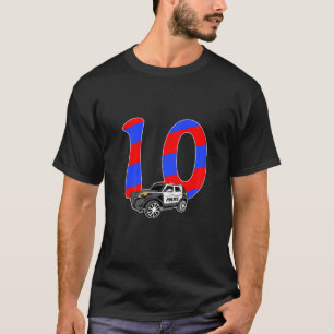 Kids 10th Birthday Police Officer Gift - Years Old T-Shirt