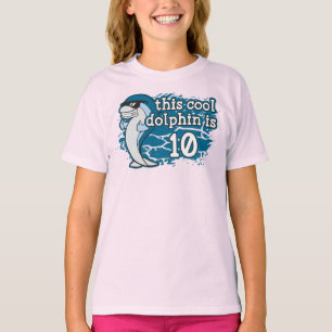 Kid's 10th Birthday This Cool Dolphin is Ten T-Shirt