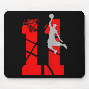 Kids 11 Year Old 11th Bysketbyll Birthday Partythe Mouse Pad