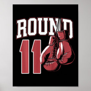 Kids 11 Year Old Boxer Bday Party 11th Birthday Bo Poster