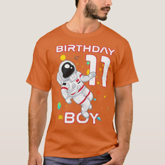 Kids 11th Birthday Astronaut 11 Year Old Birthday  T-Shirt