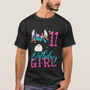 Kids 11th Birthday Girl LLama 11 Years Old 2009 Bi T-Shirt