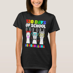 Kids 120 Days Of School No Prob Llama Llama Teache T-Shirt