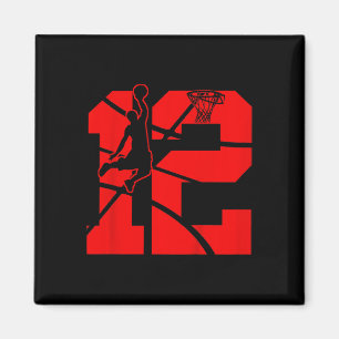 Kids 12 Year Old 12th Basketball Birthday PartyThe Magnet