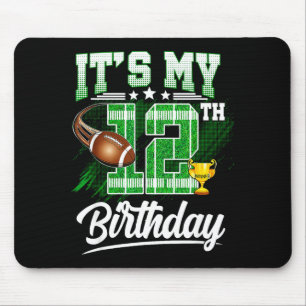 Kids 12 Year Old Its My 12th Birthday Football The Mouse Pad