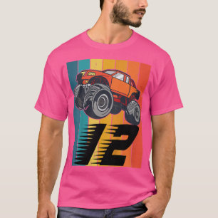 Kids 12 Years Monster Truck Car Birthday1407 T-Shirt
