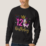 Kids 12 Years Old and Llamazing  12th birthday slo Sweatshirt<br><div class="desc">Kids 12 Years Old and Llamazing  12th birthday sloth llama</div>