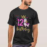 Kids 12 Years Old and Llamazing  12th birthday slo T-Shirt<br><div class="desc">Kids 12 Years Old and Llamazing  12th birthday sloth llama</div>