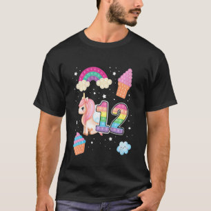 Kids 12th Magical Poppin Birthday Unicorn Popits 1 T-Shirt
