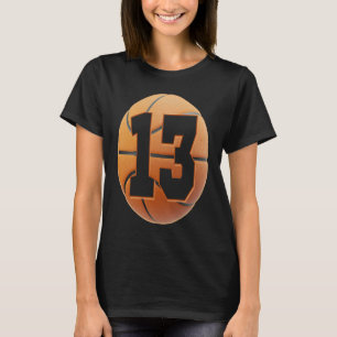 kids 13 year Old Birthday Boys basketball 13th bir T-Shirt