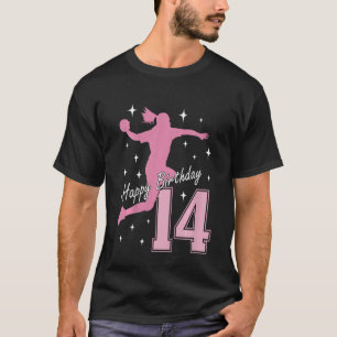 Kids 14th birthday handball playing girl_1 T-Shirt