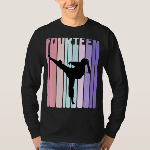 Kids 14th Birthday Retro Taekwondo Karate Girls 14 T-Shirt