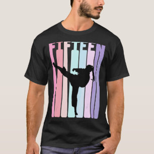 Kids 15th Birthday Retro Taekwondo Karate Girls 15 T-Shirt