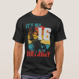 Kids 16 Years Old Kid - Birthday Boy - Dirt Bike M T-Shirt