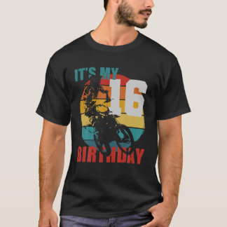 Kids 16 Years Old Kid - Birthday Boy - Dirt Bike M T-Shirt