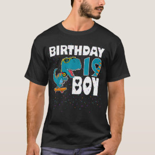 Kids 19 Years Old s 19th Birthday Boy T Re Dinosau T-Shirt