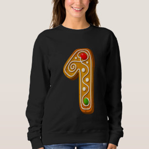 Kids  1 Cutest Capital Christmas Cookie Alphabet N Sweatshirt