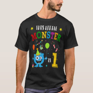 Kids 1 Year Old This Little Monster Is 1st Birthda T-Shirt