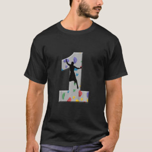 Kids 1 Years Old Climber Birthday Bouldering Climb T-Shirt