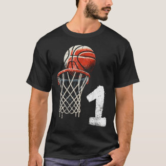 Kids 1St Birthday Basketball 1 Year Old Basketball T-Shirt